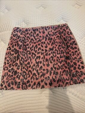 Free People Cheetah Sequence Skirt